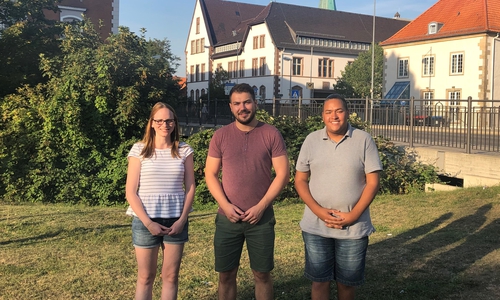 Von links: Anna Lietz, Henrik Hamann, Tyrone Grund. Foto: Jusos Wolfenbüttel