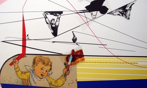 Detailansicht aus der Ausstellung „Zulieferer unter Druck“ von Nic Hess. Foto: Stadt Wolfsburg