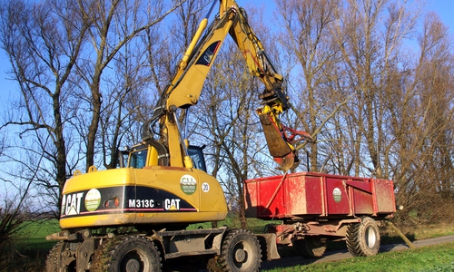 Wichtig ist ein sauberer Schnitt. Das geht auch mit schwerem Gerät. Foto: Landkreis Wolfenbüttel