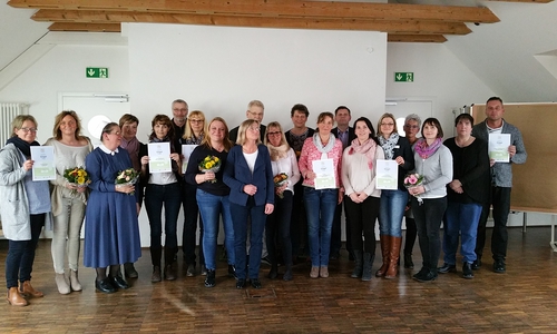 Vertreter der Alten-
 und Pflegeheime bei der Verleihung des Hygienesiegels. Foto: Landkreis Goslar