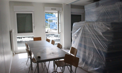 Hier entsteht ein Gemeinschaftsraum. Fotos: Max Förster