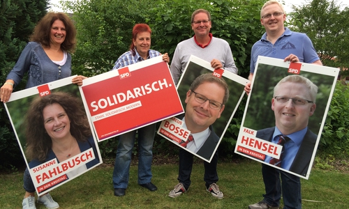 SPD-Stadtverband stellt Plakate vor. Foto: Privat