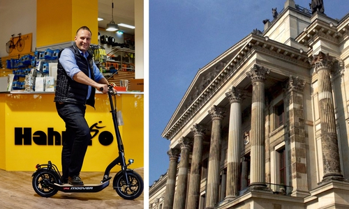 Geht es nach dem CDU-Landtagsabgeordneten Oliver Schatta und dem JU-Vorsitzenden Maximilian Pohler, so soll man in Braunschweig bald überall E-scooter mieten können. Fotos: Wahlkreisbüro Oliver Schatta / Marvin König