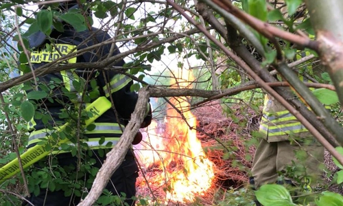 Das Feuer war schnell gelöscht. Fotos: Feuerwehr Helmstedt