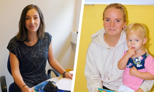 Jehona und Anjana bei ihrem Bundesfreiwilligendienst. Foto: Gemeinde Lehre