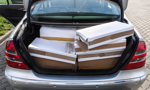 Zigarettenfund auf der A 2. Foto: Zoll