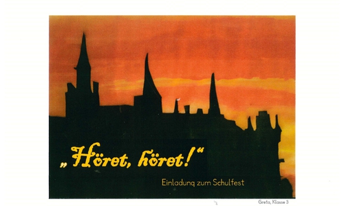 Die Schüler haben die Einladung zum Schulfest selbst gestaltet. Foto: Greta, 3. Klasse, Grundschule Hahndorf