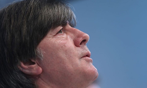 Stellte sich in Wolfsburg den Fragen der Journalisten: Bundestrainer Jogi Löw. Foto: Agentur Hübner