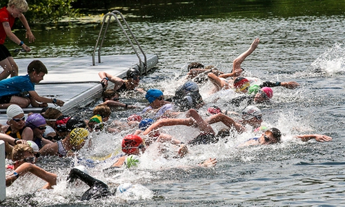 Für den Fümmelsee-
Triathlon müssen einige Straßen gesperrt werden. Foto: Archiv