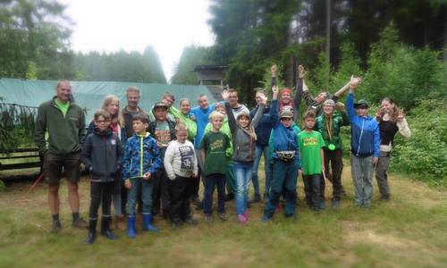 Viele junge Ranger nahmen an der aufregenden Zeitreise durch die Harzer Geschichte Teil. Foto: Wiebke Brand, Commerzbank-Umweltpraktikantin.