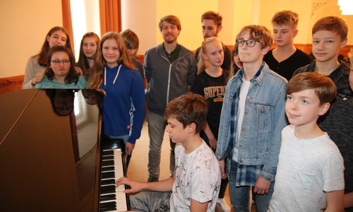 Die Klasse 8ku1 des Gymnasiums im Schloss schnupperten Opernluft. Foto: Gymnasium im Schloss