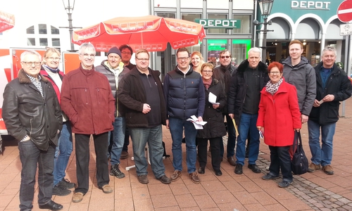 Die SPD informierte in der Innenstadt. Foto: SPD