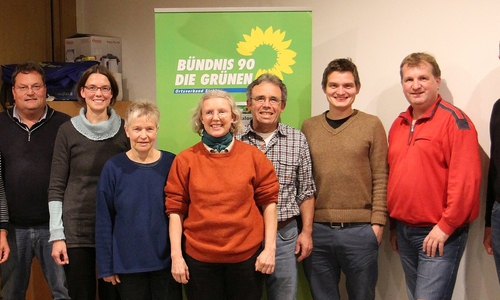 Teilnehmerinnen und Teilnehmer am GRÜNEN Dialog „Klimawandel – Klimaschutz“ (von links): Holger Barkhau, Michael Boos, Sylke Adam, Christiane Wagner, Irmela Wrede, Karlheinz Pfeiff, Matthias Hots, Andre Hinrichs, Cord Uphoff, Foto: Privat