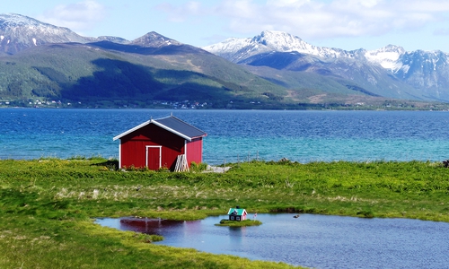 Die malerische Kulisse der Lofoten. Foto: Gila Schlee und Dietmar Klimmek