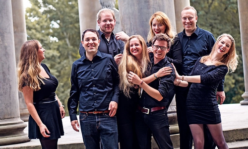 Die A-cappella-Gruppe Str8Voices tritt im Rahmen der Veranstaltung auf. Fotos: Große Schule