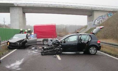 De Unfallstelle auf der B 188.