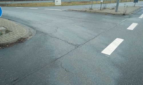 Auch die Zufahrt zur Autobahn war betroffen.