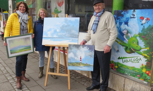 Von links: Blanka Tendler, Gudrun Kramer-Grodd und der Maler Joschi Heil.