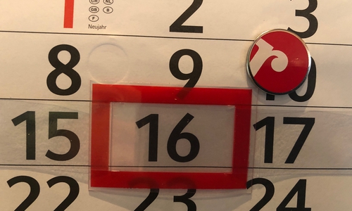 Heute ist Donnerstag, 16. Januar 2020
