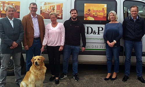 der Vorsitzende des SPD-Arbeitskreises Wirtschaft Jörg Zimmermann und der Landtagsabgeordnete Matthias Möhle besuchten die Firma D&P. Foto: SPD