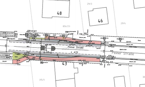 Dies ist der Entwurf der geplanten Verkehrsinsel Ortseinfahrt Klein Lafferde. Karte: Gemeinde Lengede