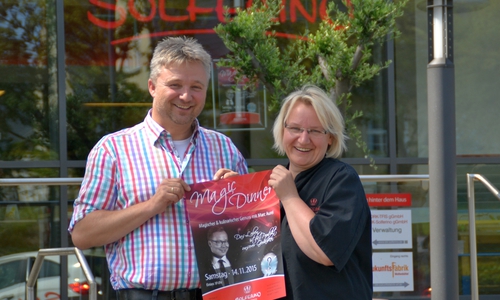Solferino-Betriebsleiter Uwe Rump-Kahl und Küchenchefin Corina Bornecke freuen sich auf das „Magic Dinner‟ zum vierjährigen Bestehen. Foto: DRK