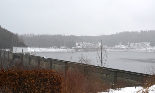 Die Eckertalsperre ist derzeit gut gefüllt. Fotos: Harzwasserwerke