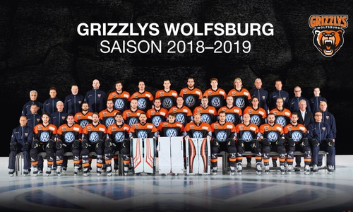 Das sind die Grizzlys 2018/2019. Foto: Grizzlys Wolfsburg