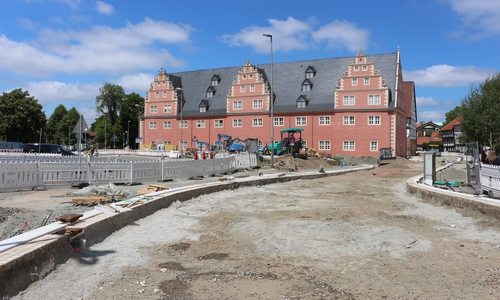 Die Fraktionen äußern sich zum Vorschlag der AfD, die Häuserfunde auf dem Schlossplatz in den Umbau zu integrieren. Foto: Anke Donner 