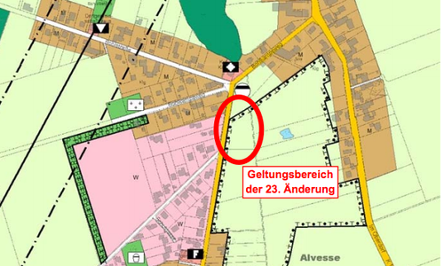 Auszug aus dem wirksamen Flächennutzungsplan der Gemeinde Edemissen (unmaßstäblich). Karte: Gemeinde Edemissen