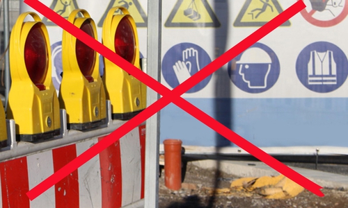 Die Sanierungsarbeiten sind soweit vorangeschritten, dass die Straßensperre aufgehoben werden kann. Symbolfoto: Alexander Panknin