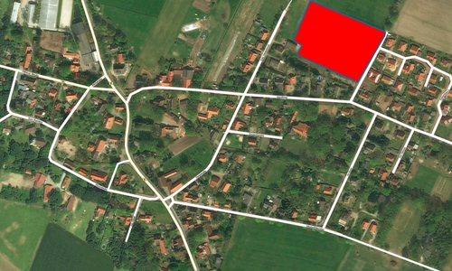 Am nordöstlichen Ortsrand von Päse soll das neue Baugebiet entstehen. Karte: maps4news.com/©HERE