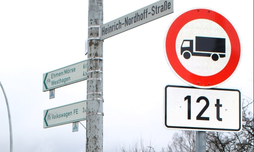 Lkw über zwölf Tonnen haben jetzt ein Durchfahrverbot in Sandkamp. Foto: SPD