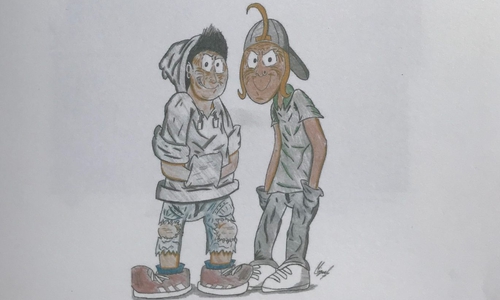 Beginn des 16-seitigen Sieger-Comics der Klasse 8.1, Werla-Schule Schladen,
Max und Moritz – 2017. Foto: Initiative „Wolfenbütteler Comicpreis“
