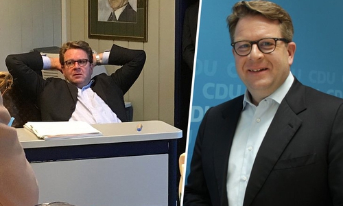 Am späten Wahlabend musste Carsten Müller im CDU-Haus noch zittern. Fotos: André Ehlers (l.) / CDU (r.)