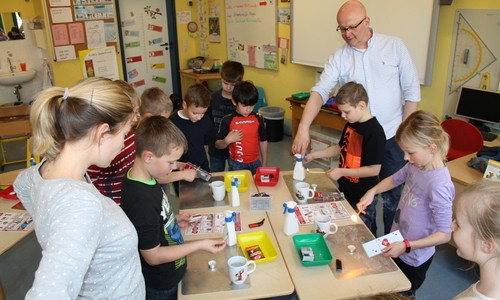 Mit Begeisterung waren die Dritt- und Viertklässler dabei. Fotos: Schule