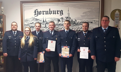 von links: Thilo Linke, Lissa Wölfer, Patrick Söhlke, Ulrich Neumann, 				Lasse Karlson, Dennis Meyer und Peter Bartels. Foto: Luisa Schneemilch