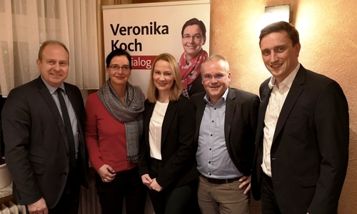 Von links: Gerhard Radeck, Veronika Koch MdL, Martina Sharman (Europakandidatin CDU Landesverband Braunschweig, Stefan Thiele, Sebastian Lechner MdL. Foto. CDU Königslutter