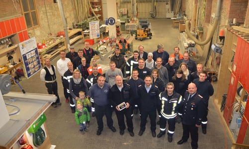 Die Überraschung ist gelungen. Foto: Ortsfeuerwehr Heiningen 
