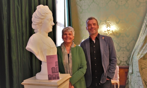 Dr. Sandra Donner und Prof. Matthias Steinbach stellen das neue Programm für Geschichte im Schloss vor. Foto: Museum Wolfenbüttel