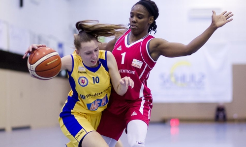 Eintrachts Basketballerinnen zeigten sich stark verbessert. Am Ende reichte es nicht zum Sieg. Fotos: Reinelt/PresseBlen.de