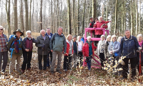 Die Gesundheitswanderer im Oderwald. Fotos: privat