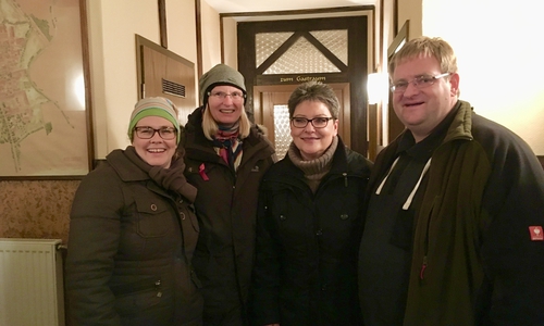 Susanne Schröder, Katrin Herrmann, Renate Christian, Matthias Langer (von links nach rechts). Foto: SPD Halchter