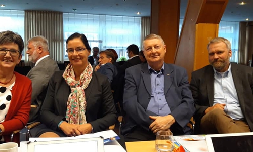 Die Helmstedter Vertreter auf der KPV-Landestagung in Walsrode. Von links: Dorothea Dannehl, Veronika Koch MdL, Burkhard Beese, Christoph Weihe. Foto: CDU