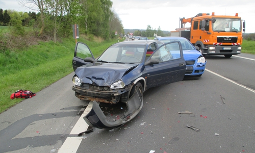 Die Fahrerin des Polos fuhr auf ein vor ihr bremsendes Fahrzeug auf. Foto: Polizei Goslar