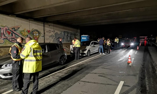 Bis 18 Uhr fanden die Kontrollen statt. Foto: Polizei