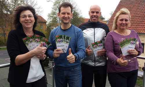 Katrin Morof (Landkreis Helmstedt),  Martin Roth und  Torsten Dill (Kreissportbund Helmstedt) Manuela Orlowski (Stadt Helmstedt). Foto: Landkreis Helmstedt