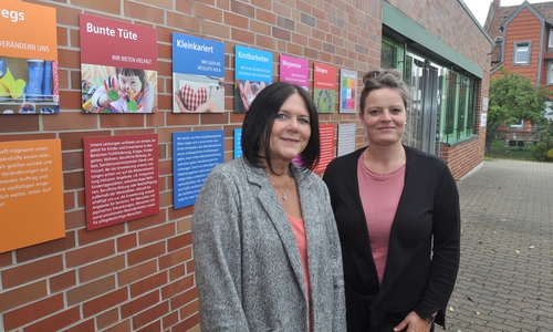 ABW-Leiterin Christine Ebeling (links) und Werkstatt-Leiterin Sabrina Schulze freuen sich auf viele Besucher beim Tag der Begegnung. Foto: Lebenshilfe 