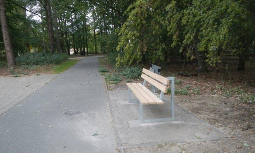In dem Waldstück am Stralsunder Ring stehen nun neue Bänke. Foto: Stadt Wolfsburg