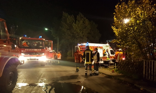 Die Feuerwehr Dettum absolvierte eine Übung. Fotos: Kristina Heine.